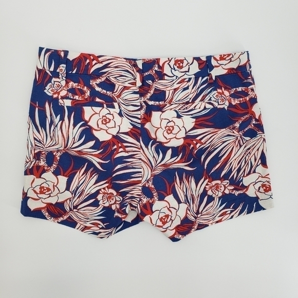 𝅺j. Crew Blue and Red Floral Shorts, Size 4 - Picture 4 of 9